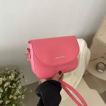 Женская сумка Модная маленькая квадратная сумка Текстура Однотонная сумка на плечо Нишевая Универсальная сумка-мессенджер коричневый