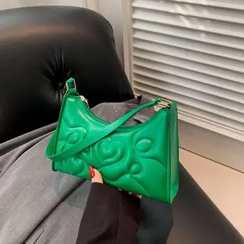 Women S Bag Fashion Small Square Bag Niche Embossed Shoulder Bag Niche Versatile Underarm Bag Tide розы красного