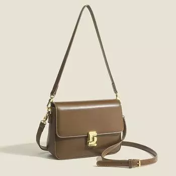 Women s Bag Fashion Underarm Bag Original Design Small Square Bag Women s Crossbody High-end Shoulder Bag коричневый