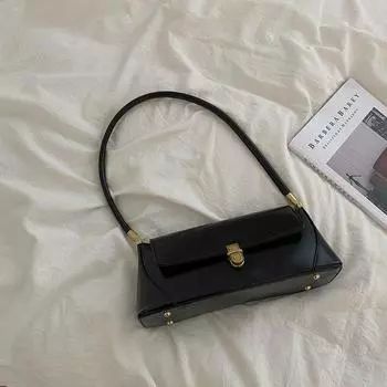 Women s Bag French Minority Fashion Mid-Ancient Handbags Black