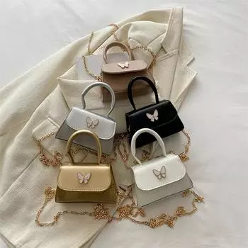 Женская сумка, качественная и стильная сумка через плечо, модная сумка на цепочке, сумка через плечо, маленькая квадратная сумка чёрный