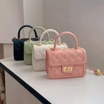 Women s Bag Original Fashion Everything Small Square Bag Tide Small Fragrant Wind Ringer Chain Bag Shoulder Crossbody Bag чёрный
