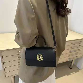 Женская сумка из искусственной кожи, маленькая квадратная сумка, модная, темпераментная сумка через плечо, сумка-мессенджер, сумка для поездок на работу, осенне-зимняя сумка 2024 года, новая сумка зелёный