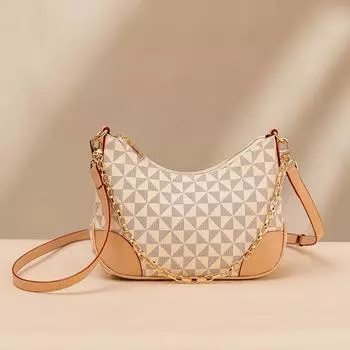 Women s Bag, Single-shoulder Crossbody Bag, Classic Printed Chain Bag, Trendy and Versatile Underarm Bag, Color-blocking Handbag