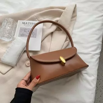 Women s Bag Special-Interest Design Autumn Winter Retro Shoulder Bag Brown