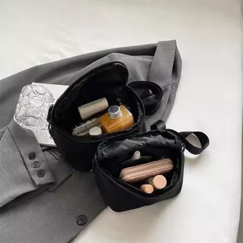 Women s bag summer nylon men s and women s casual fashion shoulder messenger small square bag small чёрный