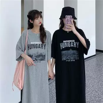 Women s Belt-covering Dress with A Slimming Design and A Loose Mid-length Casual Dress M белый