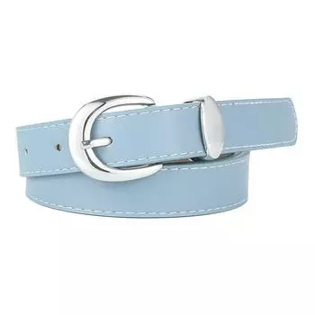 Women S Belt Trendy Jacket Belt Women S Simple Bare Waist Imitation Leather Decorative Belt 107*2.3 небесно-голубой