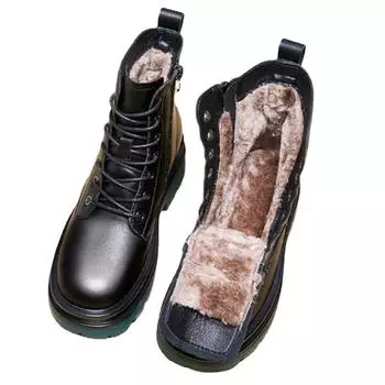 Women s Boots 2024 Autumn Winter Boots for Shoes Ankle Boots Plush Warm Boots Platform Shoe Fashion Designer Boots Fashion Black 35