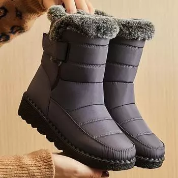 Women s Boots 2025 Trend Winter Shoes For Woman Winter Boots Ankle Low Heels Botas Mujer Waterproof Snow Boots With Fur Shoes 37