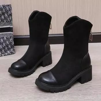 Women s Boots Autumn Luxury Designer Boots-Women Female Shoes Winter Footwear Rivets Ankle Cowboy Fashion 2024 Ladies Pointy Hi 35 чёрный