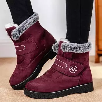 Women s Boots Low Heels Winter Boots With Fur Snow Boots 2025 Winter Shoes Women Ankle Botas Mujer Luxury Winter Footwear Female 39