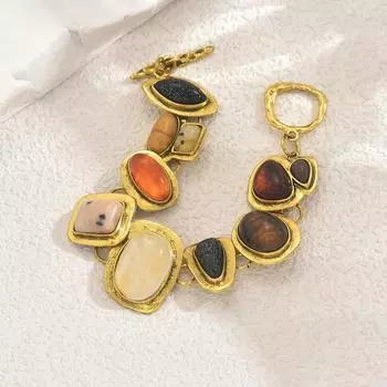 Women s bracelet geometric setting gemstone irregular design high-end bracelet versatile niche jewelry