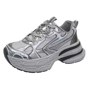 Women s Brand Couple Walking Shoes Designer Thick Soled Mesh Breathable Casual Sports Shoes Tire Vest Shoes 36 чёрный