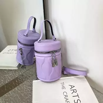 Women S Bucket Bag Round Bucket Shoulder Bag Chain Handbag Fashion Accessories Women S Bag Tide розы красного