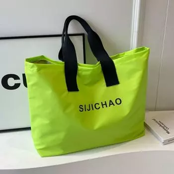 Women s Candy-Colored Nylon Short-Distance Travel Handbag Green