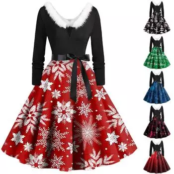 Женское повседневное и модное платье с длинными рукавами и V-образным вырезом, однотонное, подходящее по цвету, на молнии M чёрный