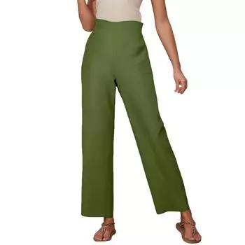 Women s Casual Elastic Pants High Waist Pants L хаки