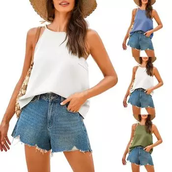 Women s Casual Fashion Comfy Tops M чёрный