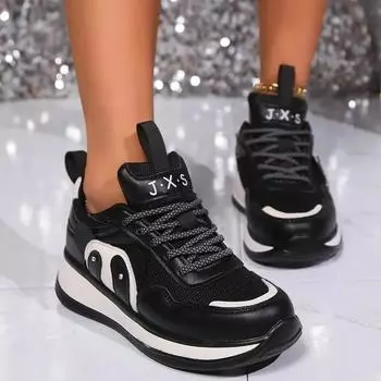 Women s Casual Running Shoes 2024 Autumn Wear-Resistant Anti-Skid Sports Shoes Shockproof Breathable Quick Drying Snaekers Women 36 чёрный