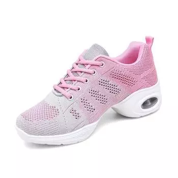 Women s casual shoes Breathable walking net shoes increase sports large size dance women s shoes fashion walking 35
