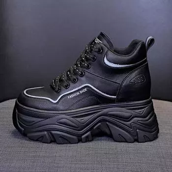 Women s Casual Shoes Inner Height Increasing Ankle Boots Women s Short Boots Platform Shoes Jean Shoes for Women Sneakers 34