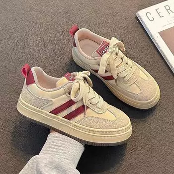 Women s Casual Shoes Luxury Artificial Leather Tennis Sneakers For Women Trend 2024 Designer Brand Platform Sports Outdoor Shoes 35 чёрный