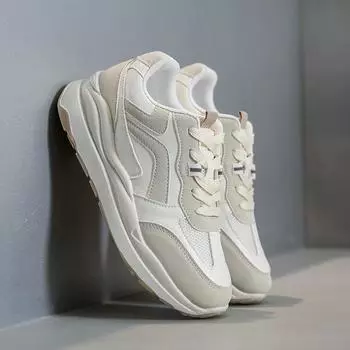 Женские повседневные модные туфли на толстой подошве для папы, весенние новые стильные кроссовки без застежек, модные сетчатые красные спортивные туфли 35