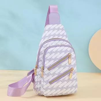 Женская нагрудная сумка большой вместимости, сумка через плечо, мягкая кожа, легкая сумка через плечо фиолетовый