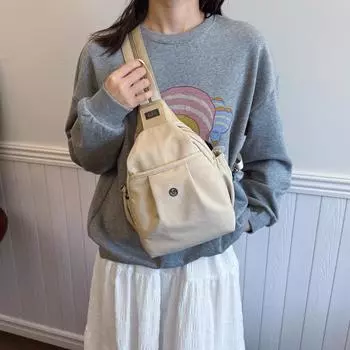 Женская нагрудная сумка, легкий рюкзак для поездок на работу, через плечо, двойного назначения, дорожный рюкзак чёрный