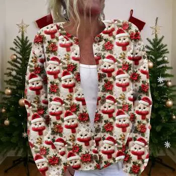 Women S Christmas Sweater Cute Fun Christmas Sweater Fall And Winter Long Sleeve Knitted Sweater L