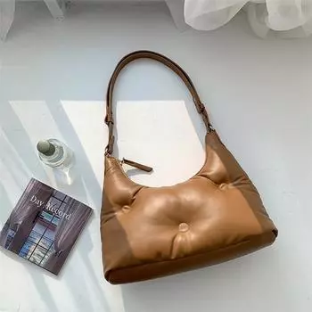 Women s cotton shoulder and crossbody bags for winter designer down padded shoulder bags