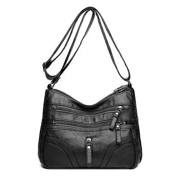 Women s Crossbody Bag Fashionable Soft Leather Large-capacity Single-shoulder Bag Mom s Bag