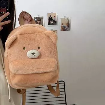 Женский милый мультяшный повседневный рюкзак большой емкости школьный рюкзак хаки