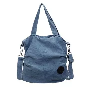 Women s Denim Bag Large Capacity Shoulder Bag Commuter Handbag Tote Bag