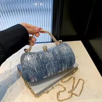 Женские джинсовые сумки с маленькой цепочкой, женская сумка-мессенджер через плечо, повседневные сумки через плечо для женщин, новая мода, ужин, высокое качество