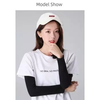 Women s Driving Arm Cotton Rayon Men s Sun Protection Sleeve Black S