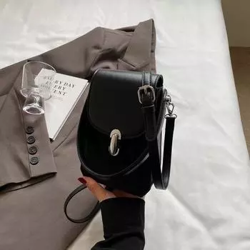 Women s Fall and Winter Handheld Versatile Mini Square Bag Black