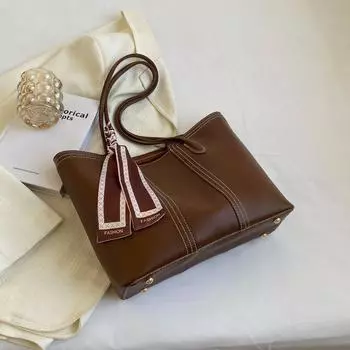 Women s Fall and Winter Special-Interest Design Fancy Shoulder Bag Coffee