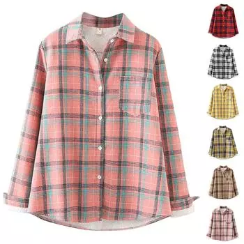 Женская модная осенне-зимняя мягкая и утолщенная твидовая клетчатая рубашка, теплая повседневная куртка-рубашка M чёрный