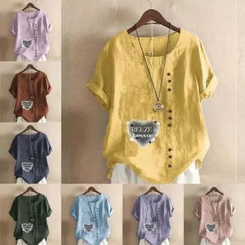 Женская модная черная футболка с круглым вырезом и коротким рукавом с принтом Love, повседневная рубашка из хлопка и льна с рисунком, свободная летняя блузка для отдыха, топы S розовый