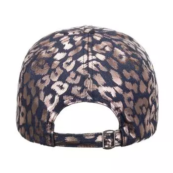 Women s fashion bronzing leopard print baseball cap cap cap color letter bronzing visor sun hat золотой