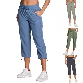 Women s Fashion Casual Quick Dry Hiking Pants L тёмно-синий