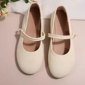 Women s Fashion Flat Shoes Autumn New Round Head Shallow Mouth Soft Sole Anti-slip Wear-resistant Low-top Single Shoes 36 бежевый