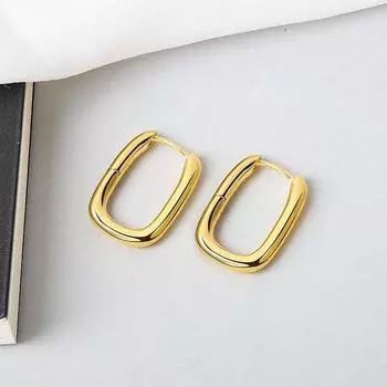 Women S Fashion Jewelry O-Ring Earrings Women s Geometric French Gold Jewelry Party Accessories Gift ARI золотой
