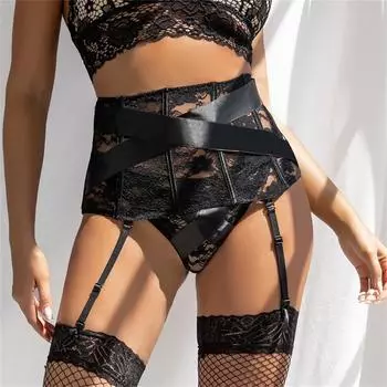 Женская мода сетчатые шелковые вышитые однотонные трусики носки нижнее белье S