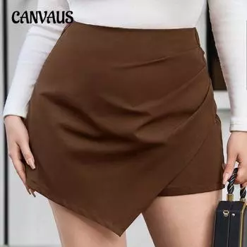 Women s Fashion New Spice Girls Slim Irregular Short Skirt 1XL хаки