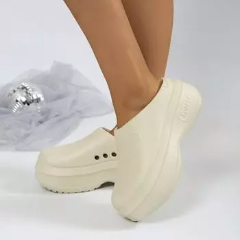 Women s fashion Platform Fashion Comfortable slippers Women s casual slippers 36-37 бежевый