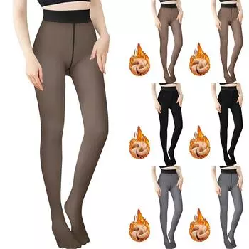 Women s Fashion Plus Size Pantyhose Wear Fleece Warm Pantyhose Plus Size Pantyhose Leggings Over Black Skin L
