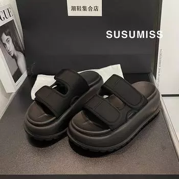 Women s Fashion Sandals 2024 New Summer Beach Internet Celebri Platform Increased Sandals Sports Casual Sandals 35